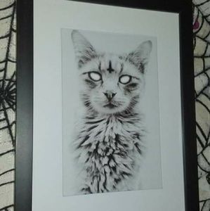 Gothic cat wall decor